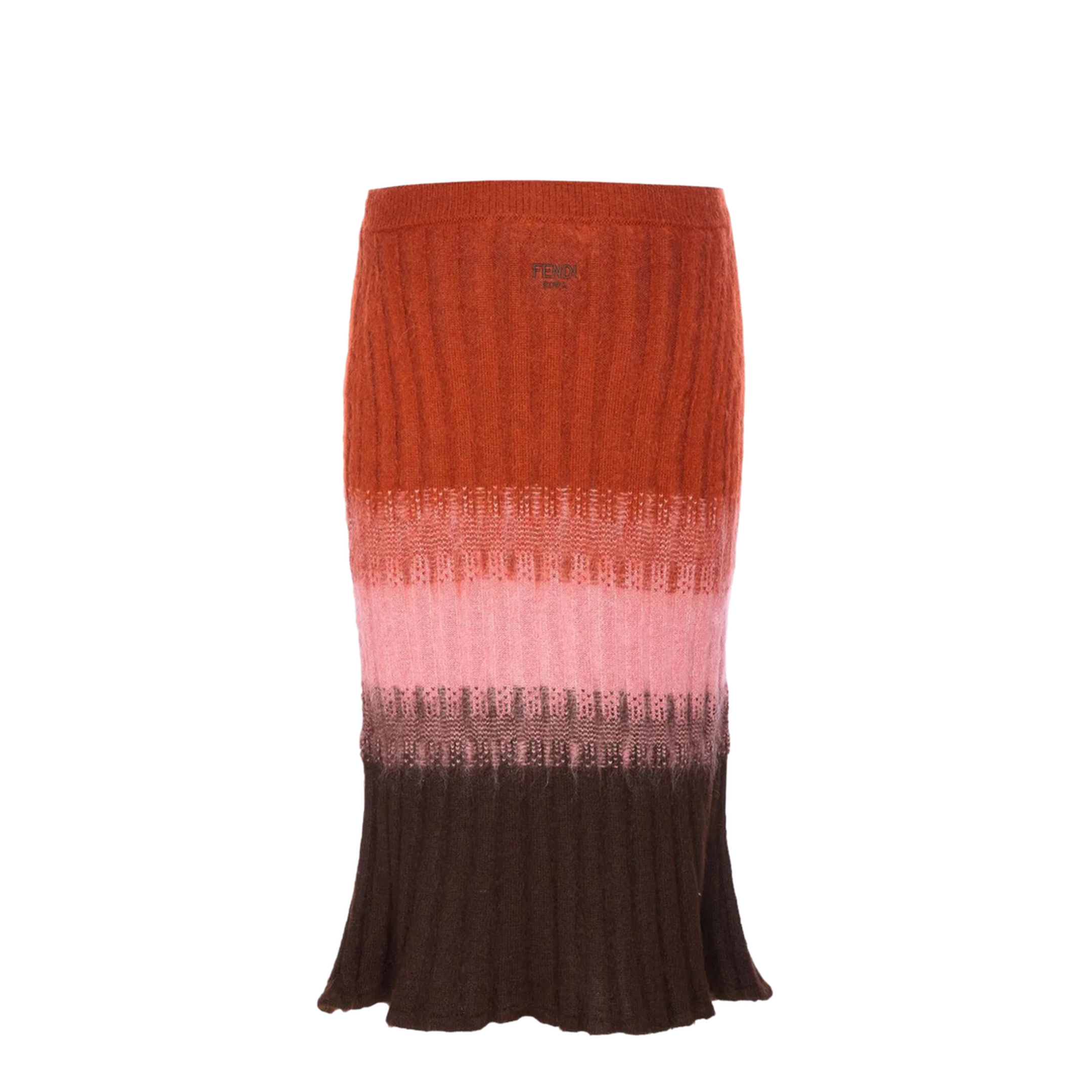 MAYFEYR - Fendi - Gradient Mohair And Wool High-Waisted Midi Skirt - FZQ994AYLT