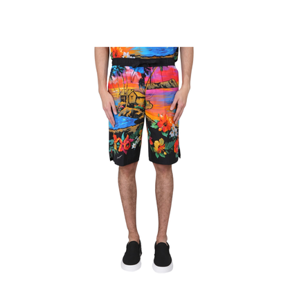Bermuda Shorts with Sunset Print