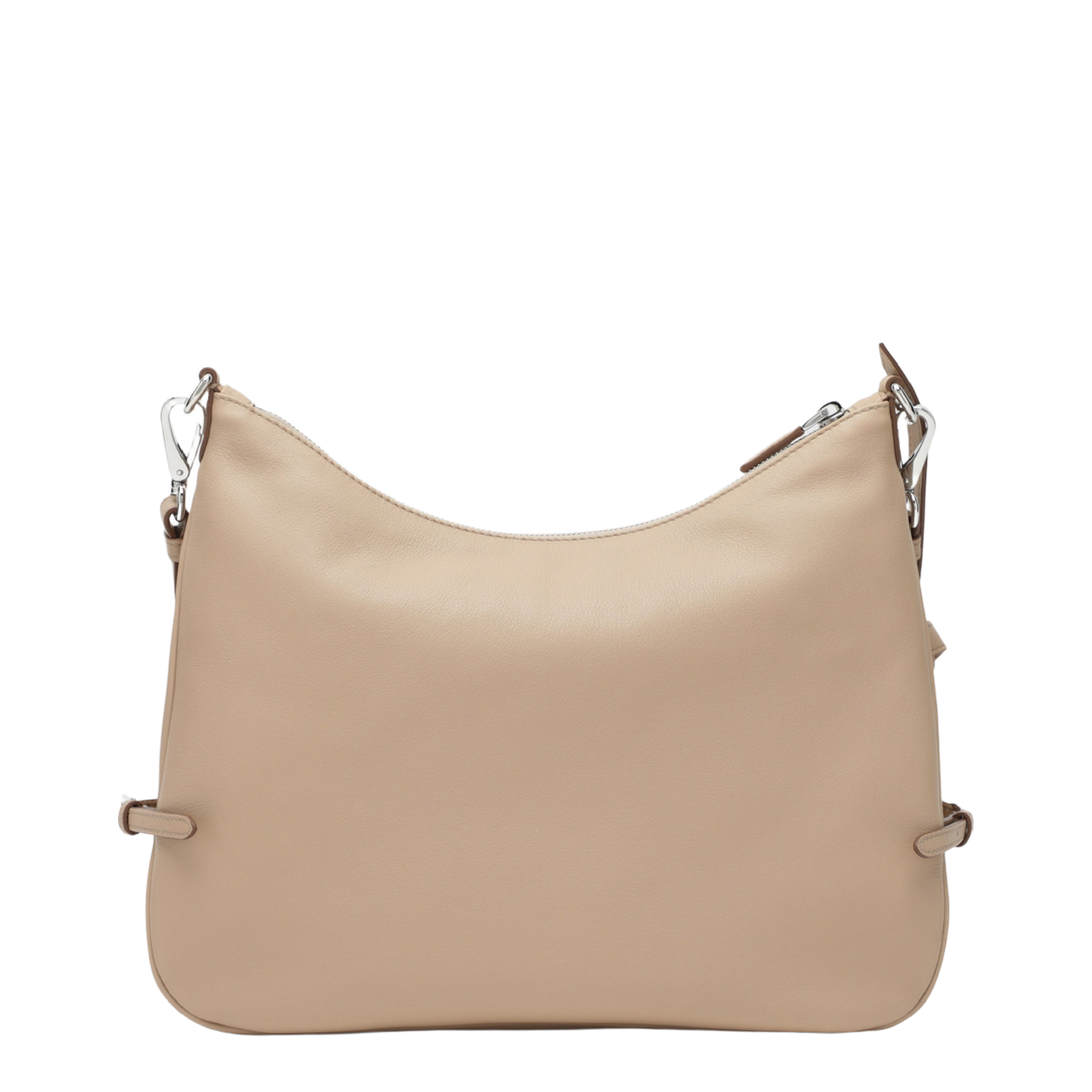 Fold Large Calfskin Shoulder Bag - Sand Beige