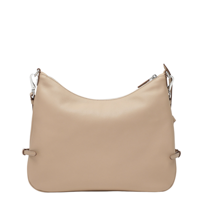 Fold Large Calfskin Shoulder Bag - Sand Beige