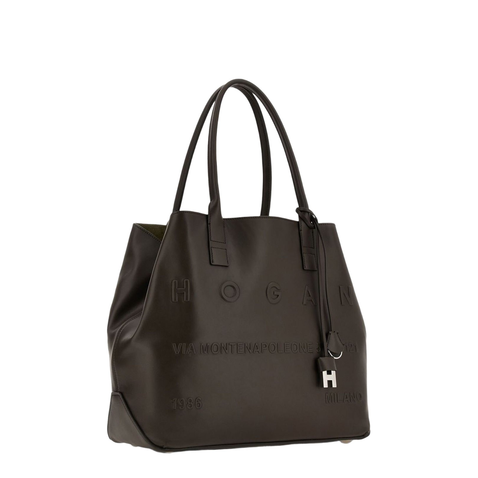 Script Shopping Bag Medium Brown