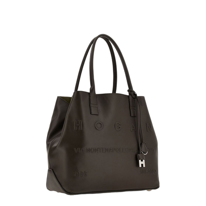Script Shopping Bag Medium Brown