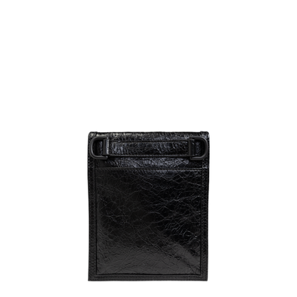 MAYFEYR - Balenciaga - Black Leather Explorer Crossbody Bag - 6559821VG7X1090