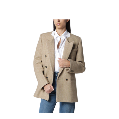 MAYFEYR - Victoria Beckham - Beatrice Double-Breasted Jacket In Camel Wool - 1326WJK007353CWOCM