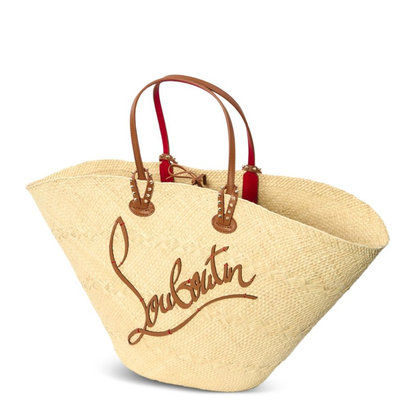 Cabata Large Tote Bag Raffia and Calf Leather Natural