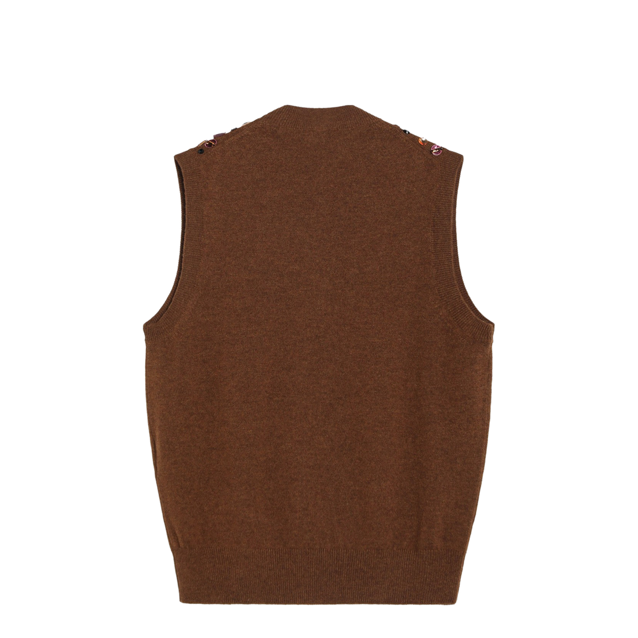 Rust Wool and Cashmere Gilet