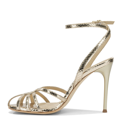 MAYFEYR - Sergio Levantesi - 100Mm Heeled Sandals - RAYKAV6ASPISPLATINOROSATO