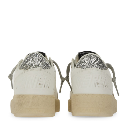 Ball Star with Silver Leather Star and Silver Glitter