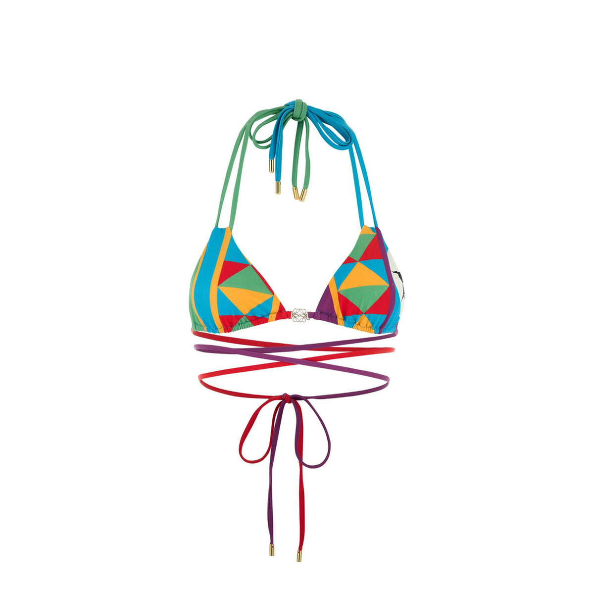 MAYFEYR - Loewe - Printed Stretch Nylon Bikini Top - S616Y27X71MULTICOLOR