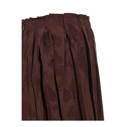 Jacquard Floral Patterned Skirt