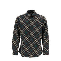 Burberry wool blend shirt with check pattern