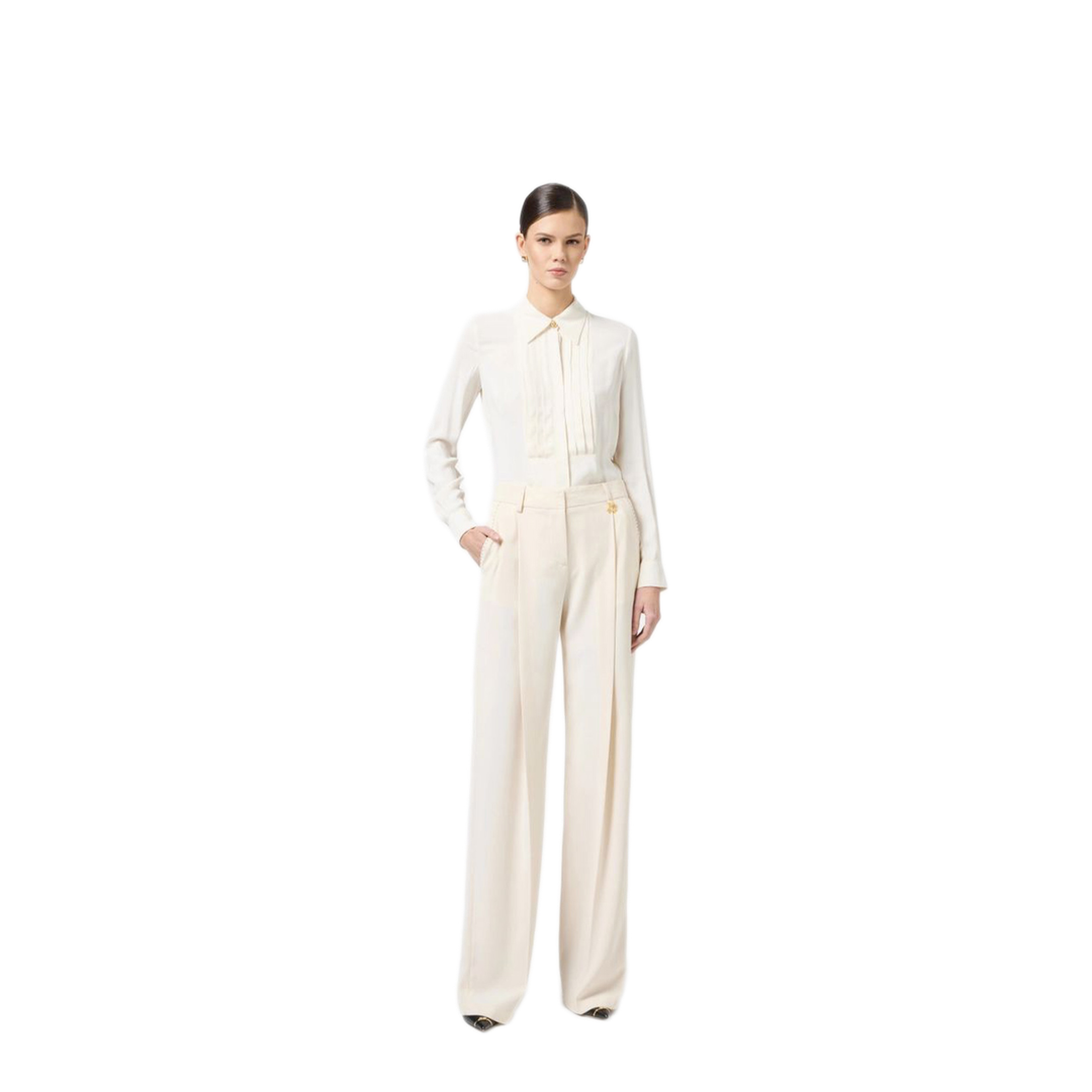 MAYFEYR - Elisabetta Franchi - Trousers Beige - PA07251E2193