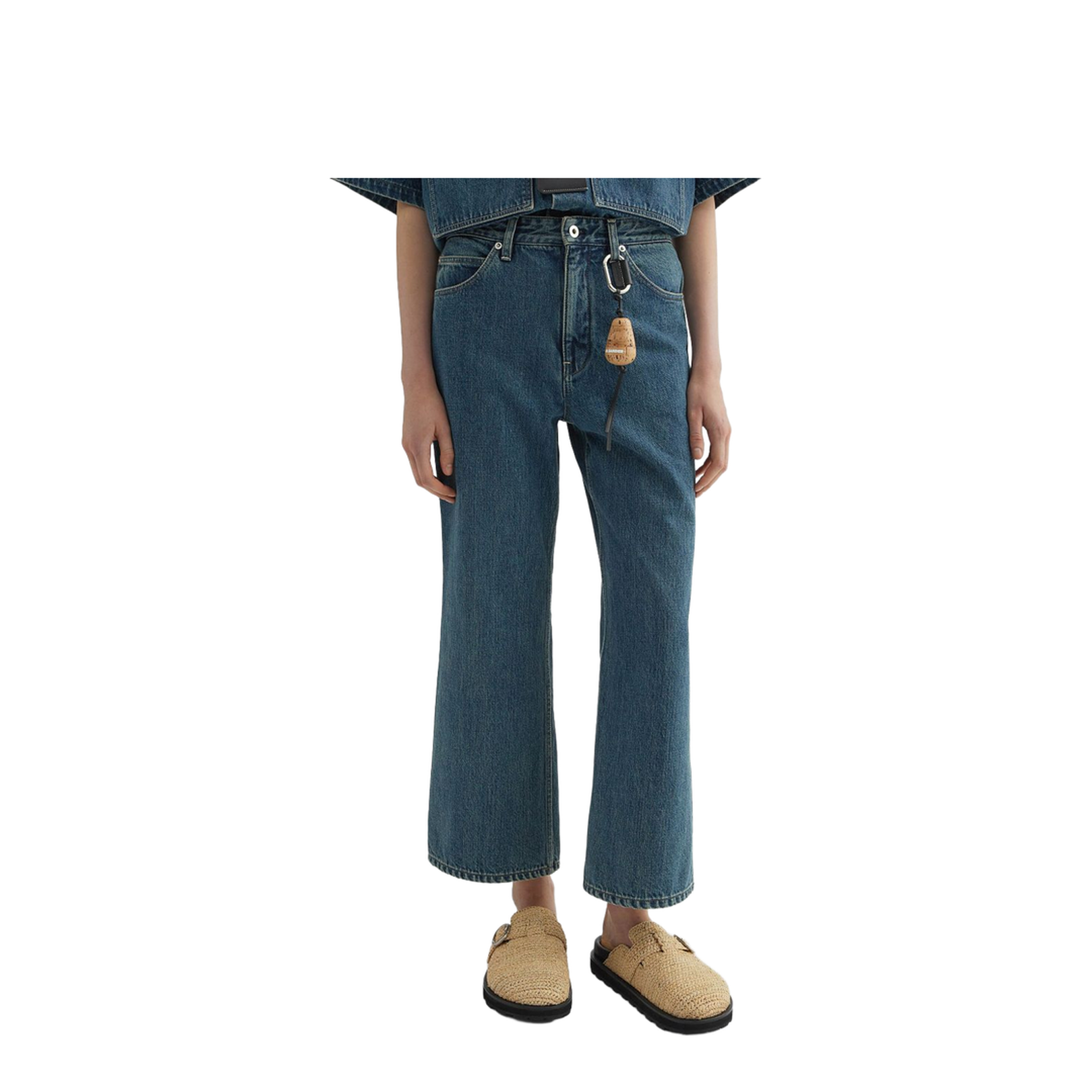 Flared Denim Trousers