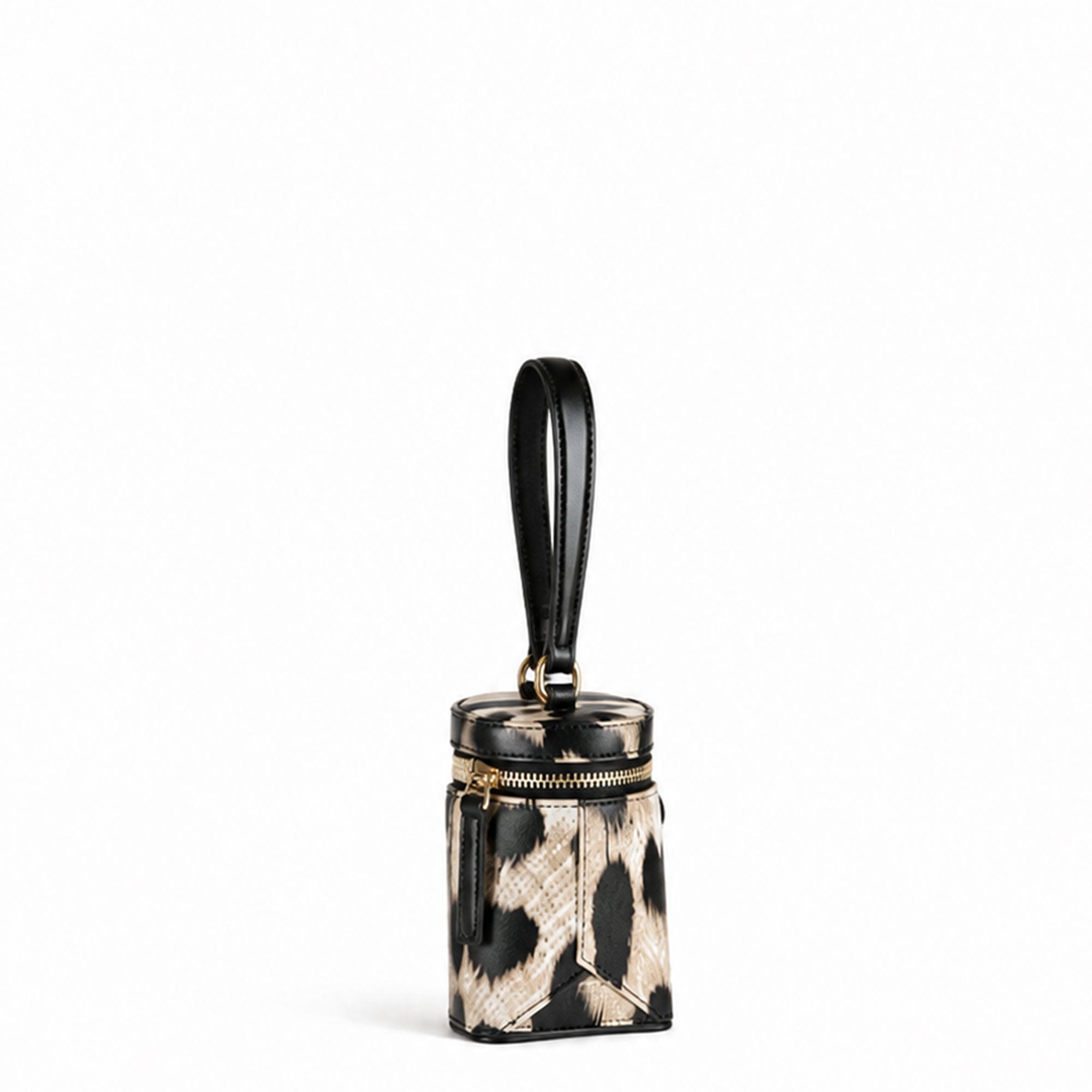 Antigona East-West Mini Calf Hair Top-handle Bag - Black/Beige