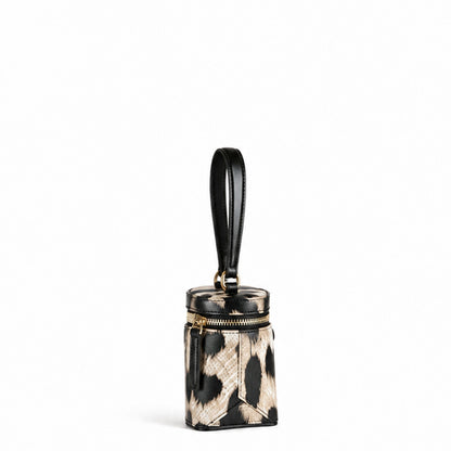 Antigona East-West Mini Calf Hair Top-handle Bag - Black/Beige
