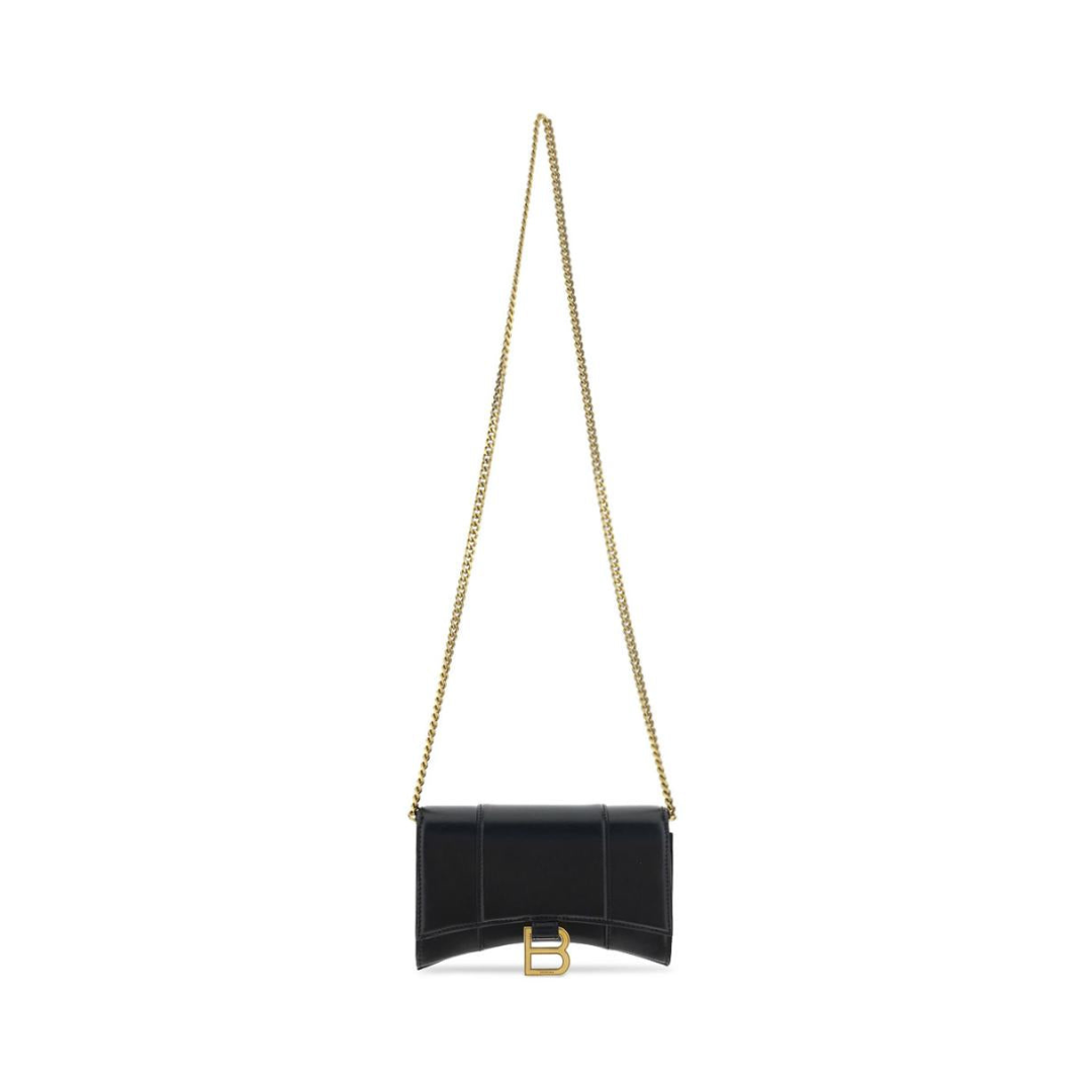 Hourglass Wallet on Chain, Gold Hardware