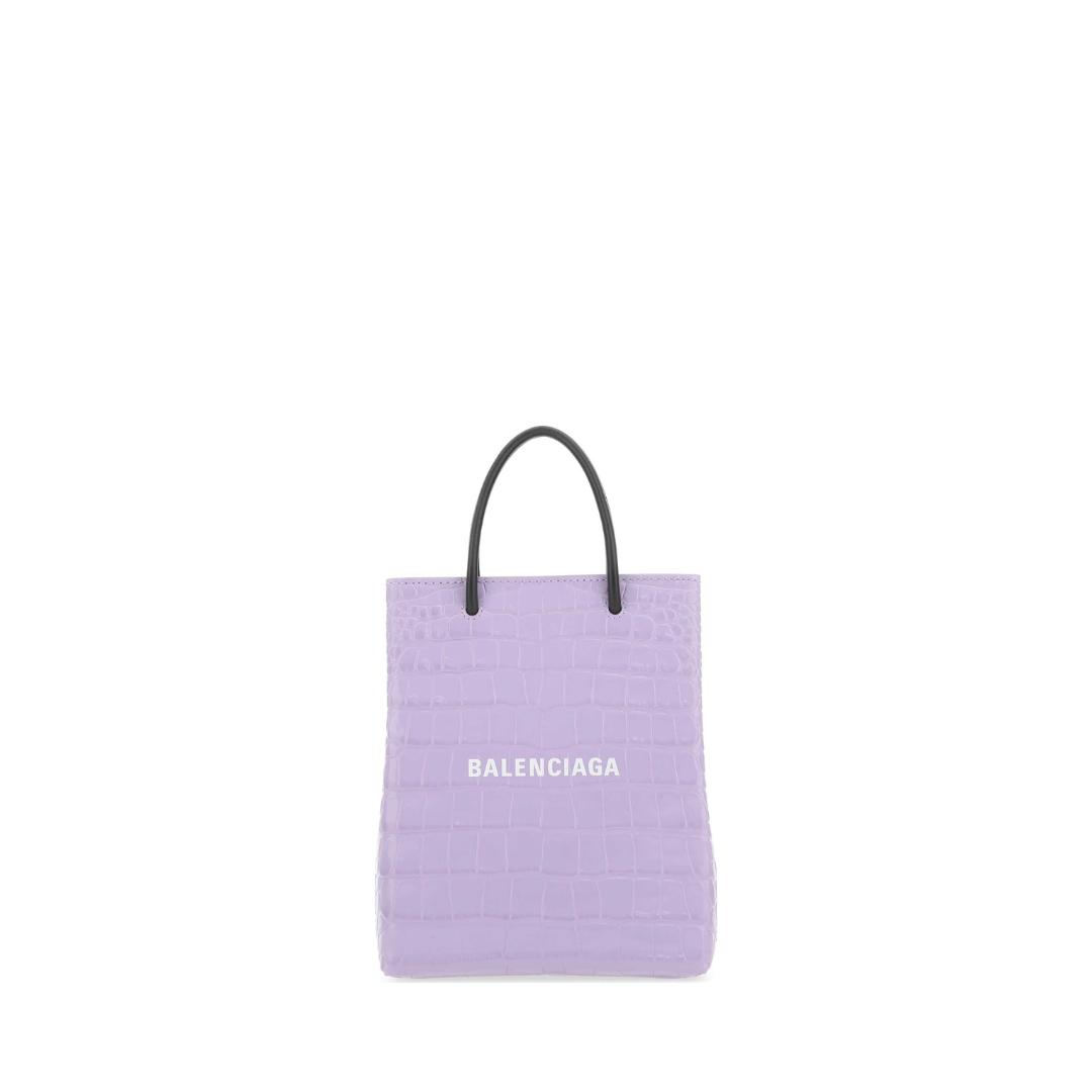 Shopping Phone Shoulder Bag Lilac/White