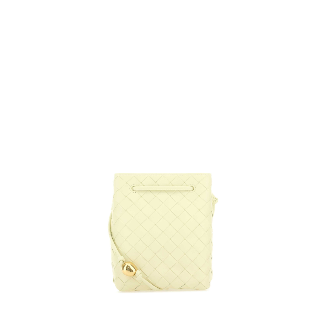 Small Crossbody Bucket Bag In Yellow Ice Cream