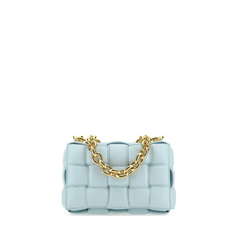 Chain Padded Cassette Shoulder Bag, Gold Hardware