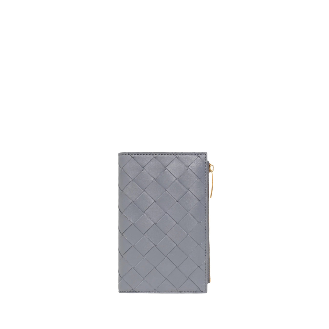 Intrecciato Bifold Wallet, Gold Hardware