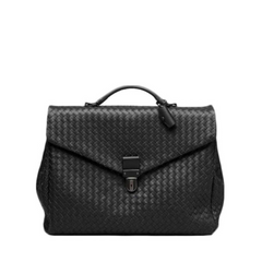 Intrecciato Document Top Handle Bag