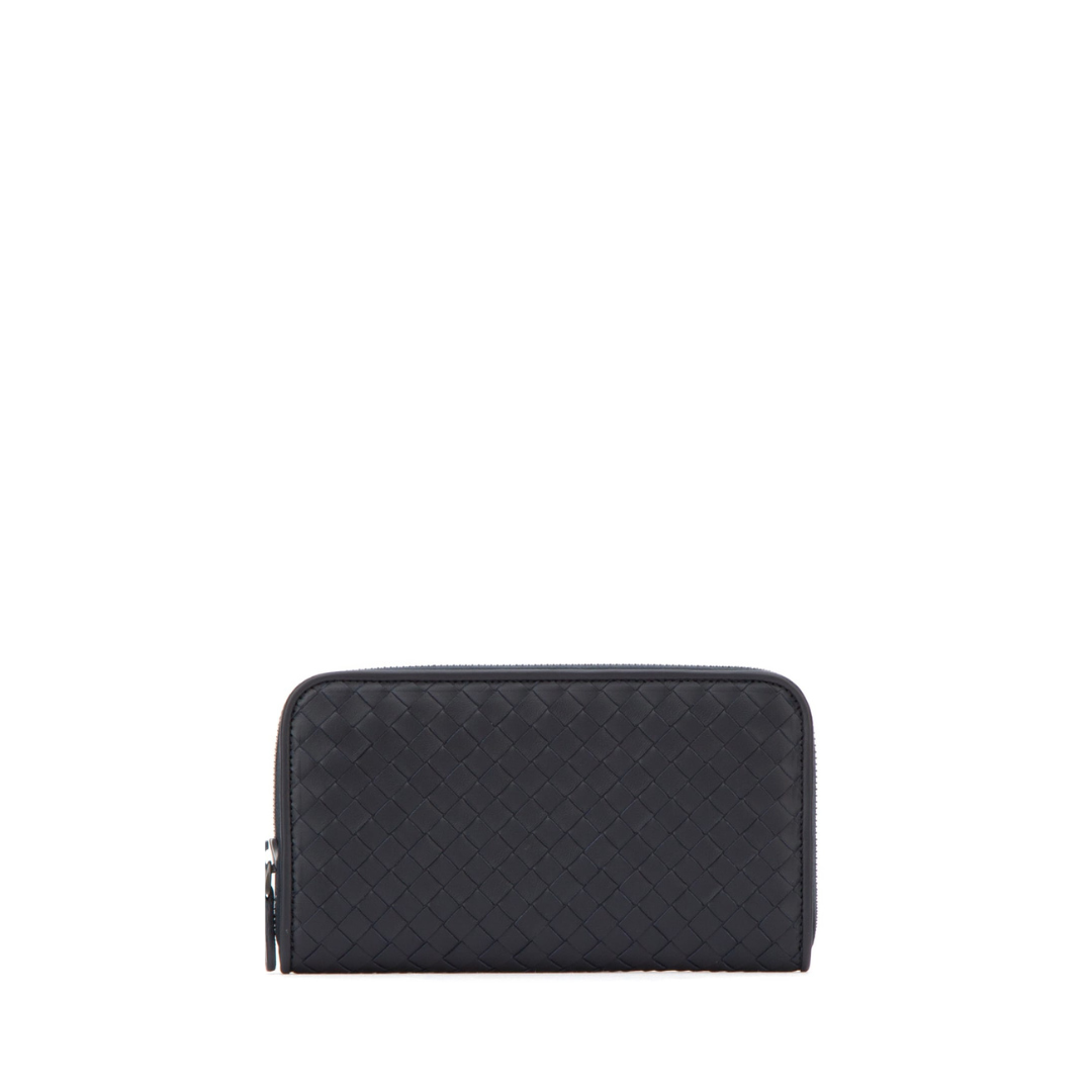 Intrecciato Long Wallet, Ruthenium Hardware