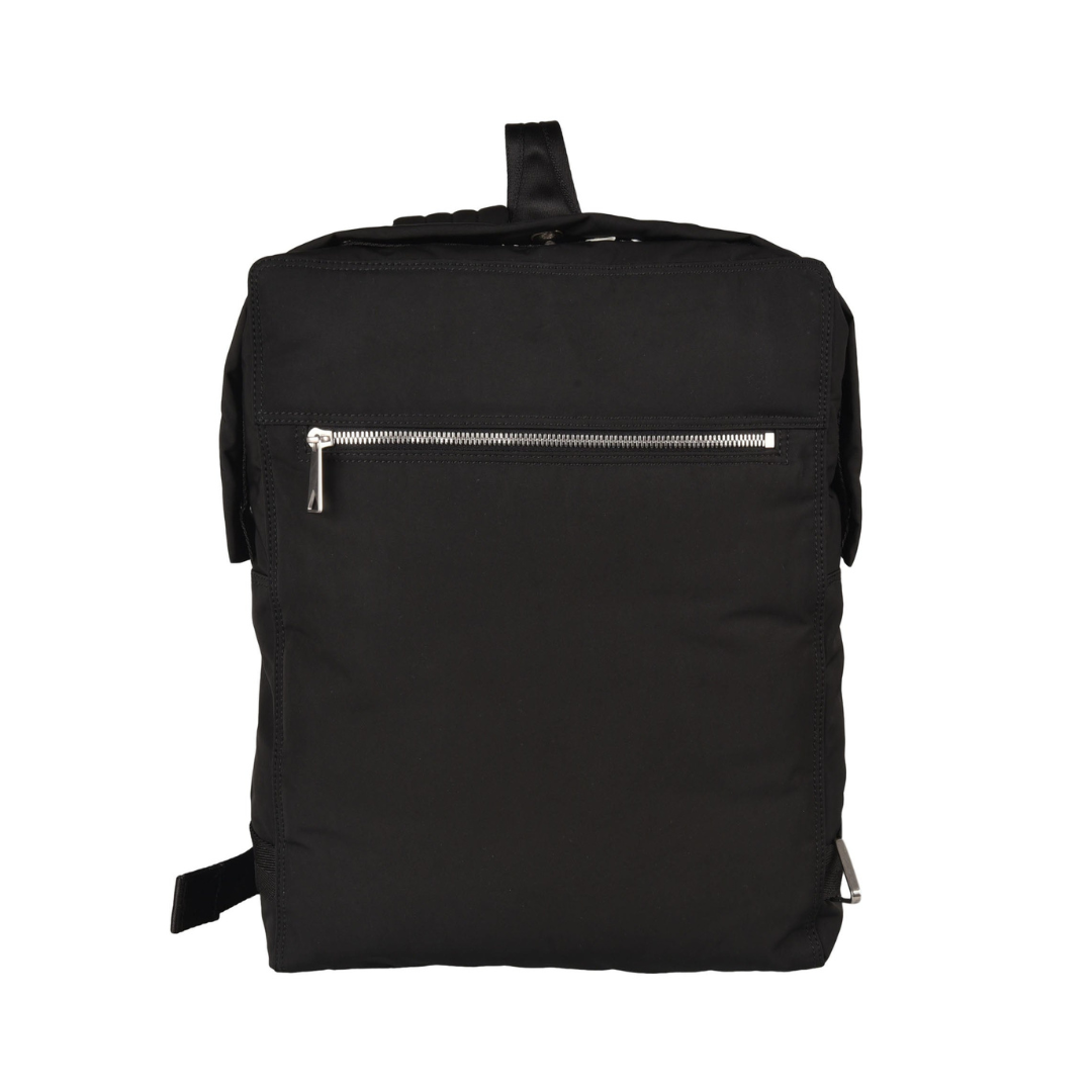 Nylon Backpack, Silver Hardware