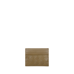 Intrecciato Leather Card Wallet Mud743209