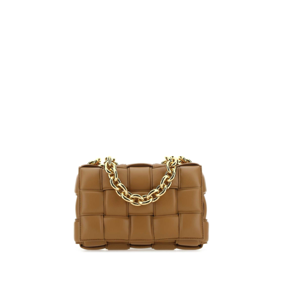 Chain Padded Cassette Shoulder Bag, Gold Hardware