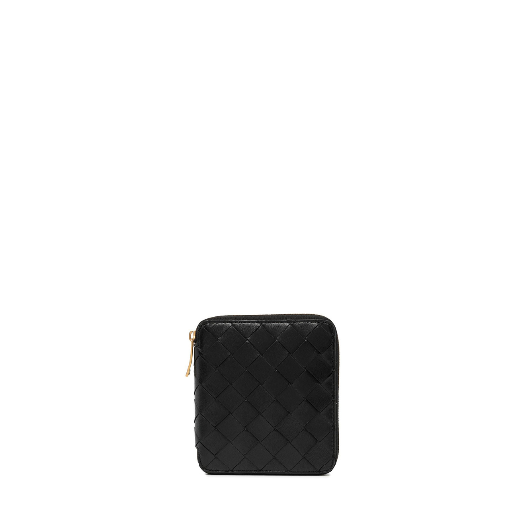 Intrecciato Ziparound Wallet, Gold Hardware