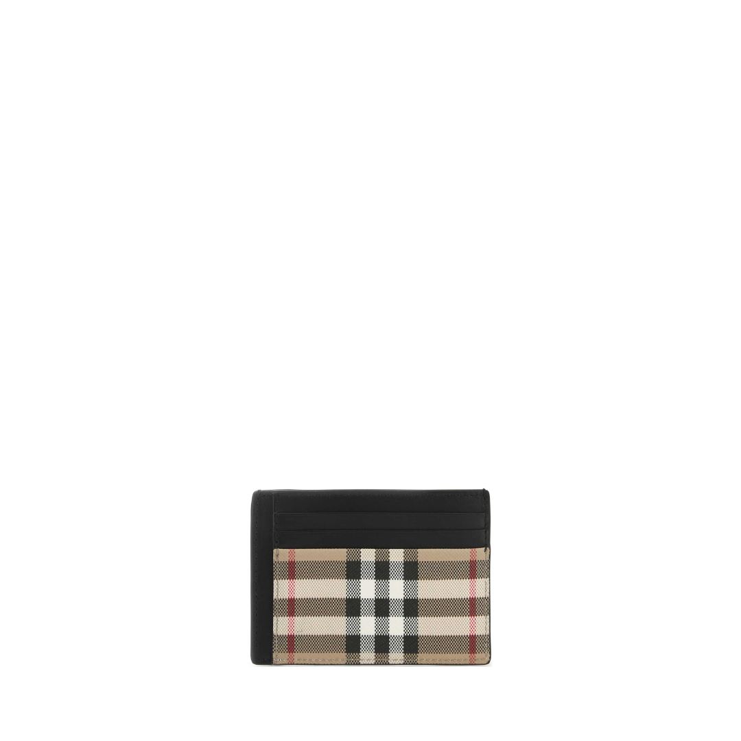 Vintage Check Card Holder Money Clip