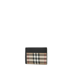 Vintage Check Card Holder Money Clip