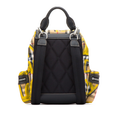 Small Graffiti Print Crossbody Rucksack Black