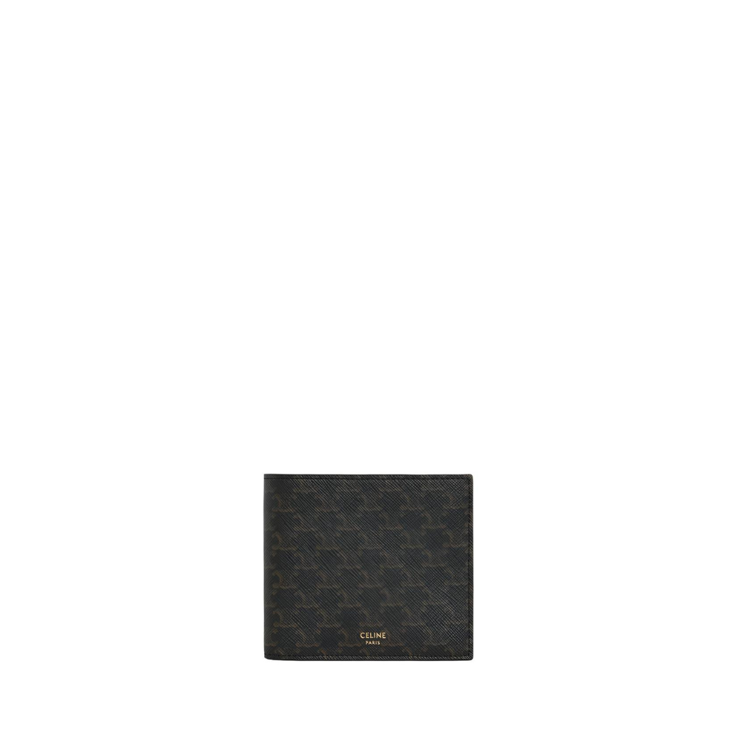 Triomphe Canvas Bifold Wallet with Coin Compartment