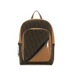 Ff Coated Canvas And Smooth Leather Backpack Multicolor