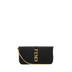 graphy Wallet On Chain Leather, Gold Hardware