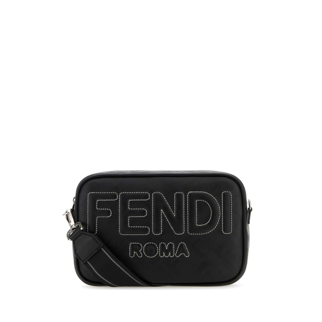 Logo Camera Bag, Silver Hardware