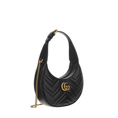 GG Marmont Half Moon Mini Bag, Gold Hardware