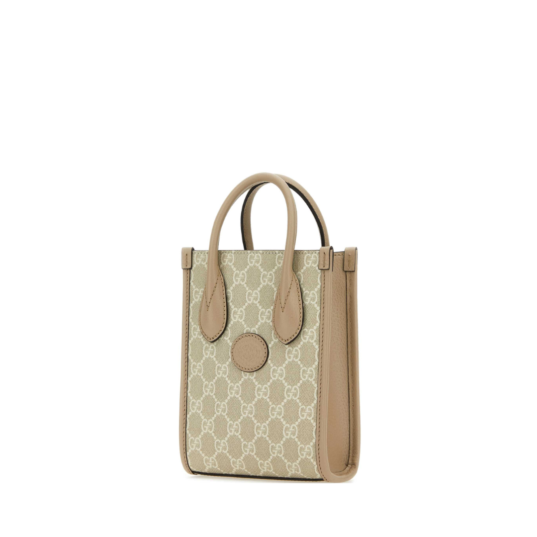 Mini Tote Bag with Interlocking GG on Strap