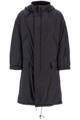 Y-3 long padded nylon parka coat