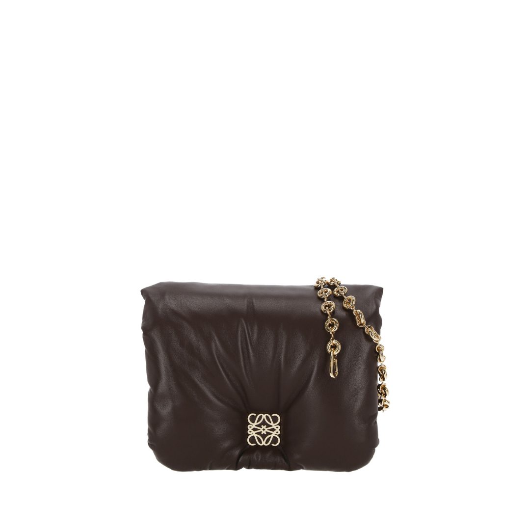 Goya Puffer Shoulder Bag, Gold Hardware