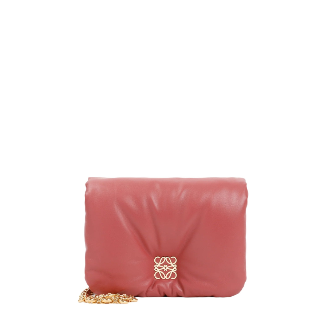 Goya Puffer Shoulder Bag, Gold Hardware