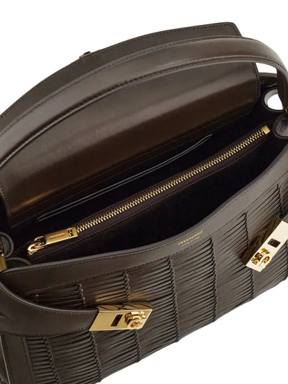 Hug Soft Medium Calfskin Tote Bag - Moro (Dark Brown)