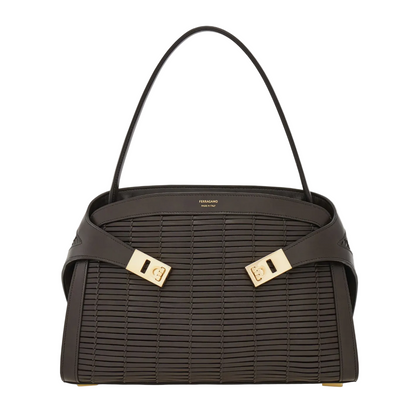 Hug Soft Medium Calfskin Tote Bag - Moro (Dark Brown)