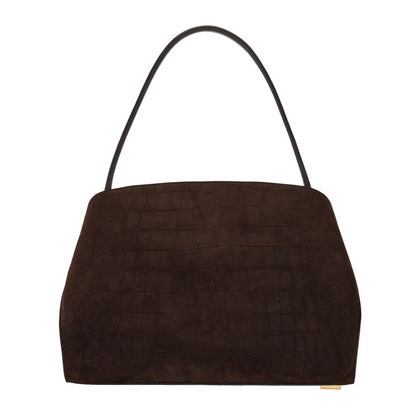 Hug Soft Medium Calfskin Shoulder Bags - Testa di Moro