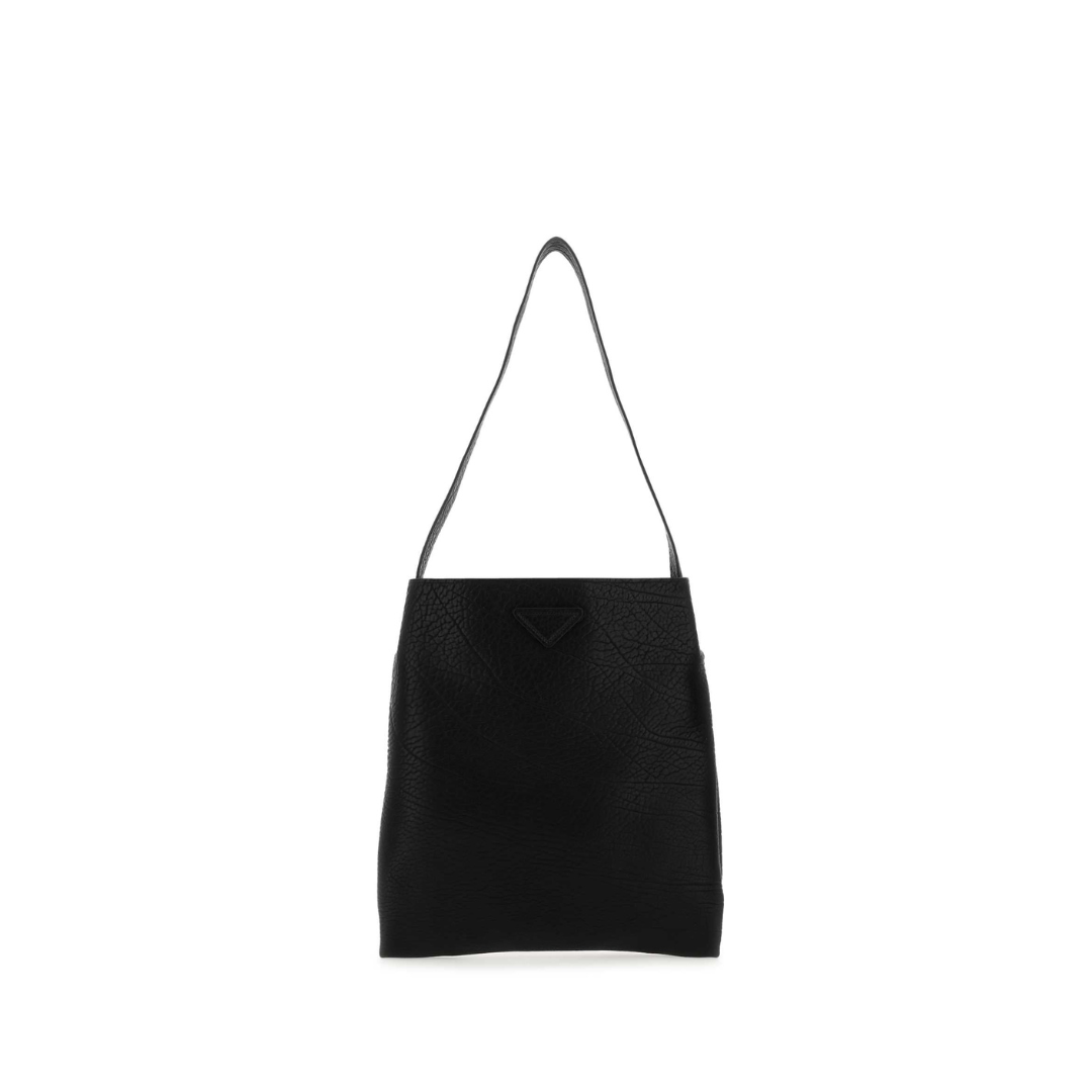 Grained Leather Shoulder Bag