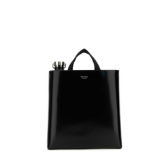 Leather Tote Bag, Silver Hardware