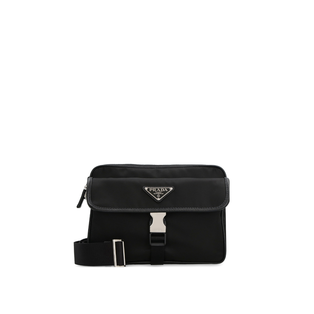 Re-Nylon Crossbody Bag, Silver Hardware