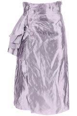 Maison Margiela 'metallic satin midi wrap skirt with