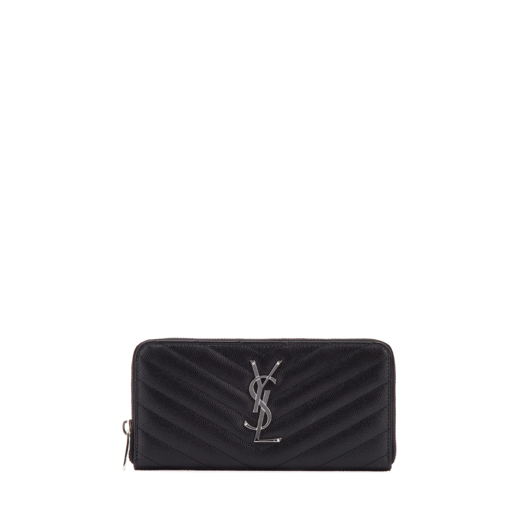 Cassandre Ziparound Long Wallet, Silver Hardware (1200910)